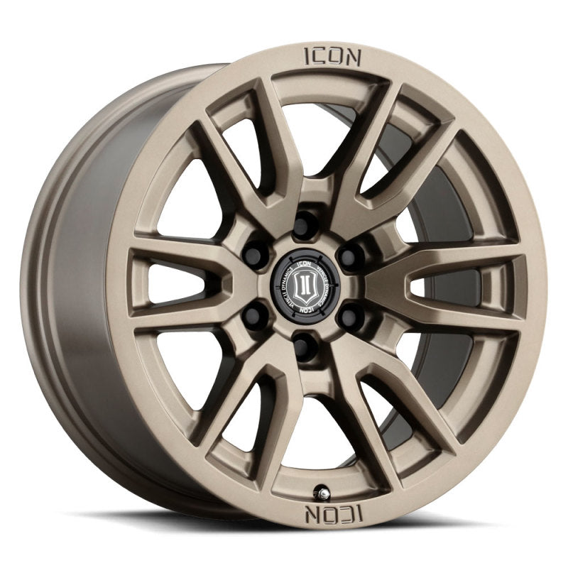 ICON Vector 6 17x8.5 6x5.5 0mm Offset 4.75in BS 106.1mm Bore Bronze Wheel - Blais Performance Parts