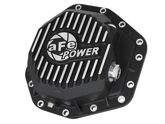 aFe Power Pro Ser Rear Diff Cover Black w/Mach Fins 2017 Ford Diesel Trucks V8-6.7L(td) Dana M275-14 - Blais Performance Parts