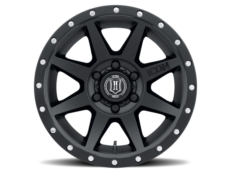 ICON Rebound 17x8.5 6x5.5 25mm Offset 5.75in BS 95.1mm Bore Satin Black Wheel - Blais Performance Parts