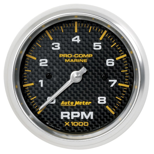 Autometer Marine Carbon Fiber 3-3/8in 8k RPM Tachometer - Blais Performance Parts