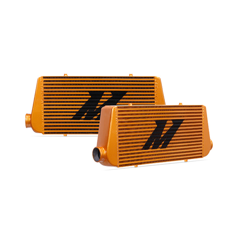 Mishimoto Universal Gold R Line Intercooler Overall Size: 31x12x4 Core Size: 24x12x4 Inlet / Outlet - Blais Performance Parts