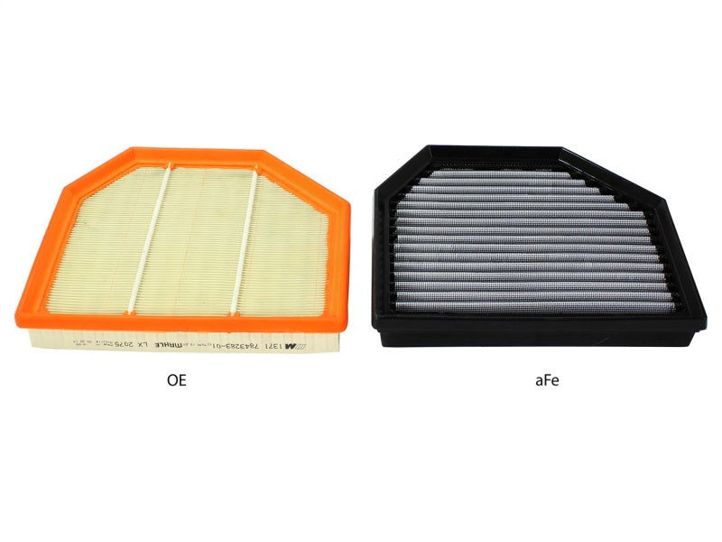 aFe MagnumFLOW OEM Replacement Air Filter PRO Dry S 2015 BMW M3/M4 (F80/F82) 3.0L S55 (tt) Qty. 2 - Blais Performance Parts