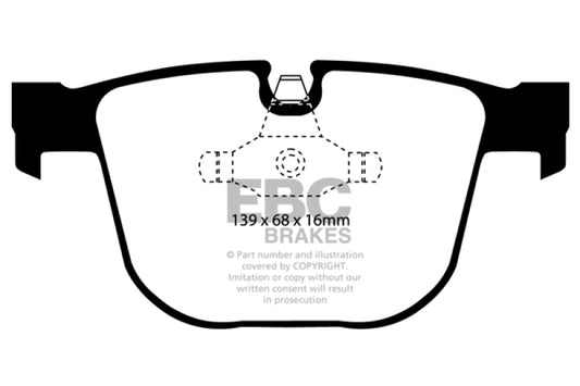 EBC 08-10 BMW M3 4.0 (E90) Redstuff Rear Brake Pads - Blais Performance Parts