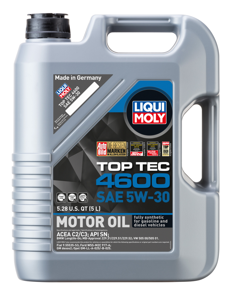 LIQUI MOLY 5L Top Tec 4600 Motor Oil SAE 5W30 - Blais Performance Parts