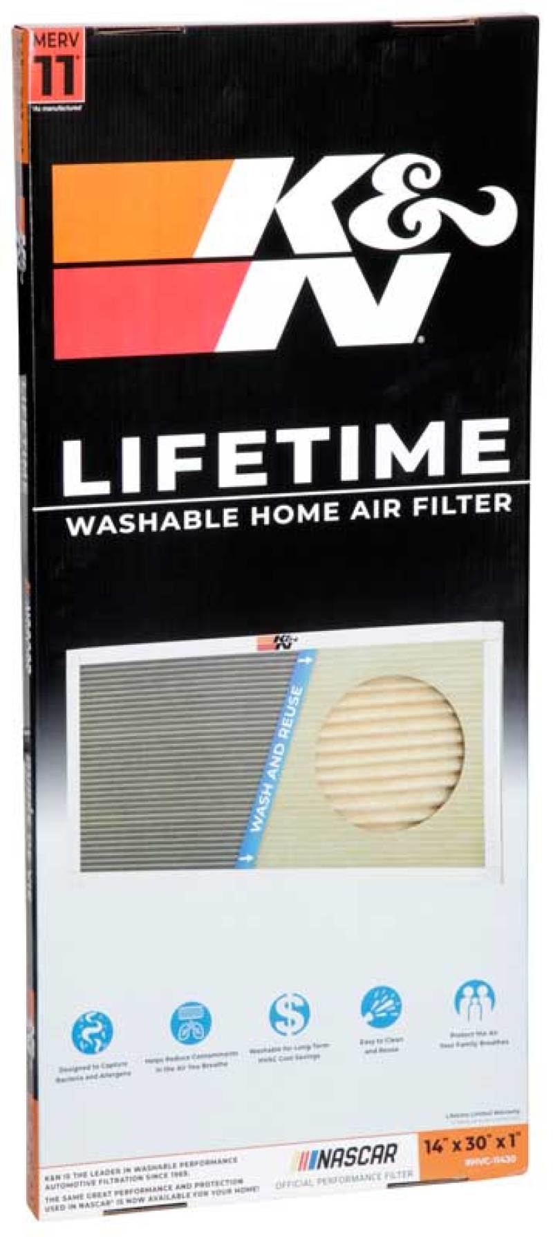 K&N HVAC Filter - 14 x 30 x 1 - Blais Performance Parts