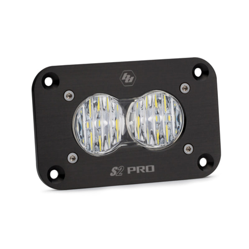 Baja Designs S2 Pro Flush Mount Wide Cornering Pattern LED Work Light - Clear - Blais Performance Parts