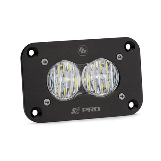 Baja Designs S2 Pro Flush Mount Wide Cornering Pattern LED Work Light - Clear - Blais Performance Parts