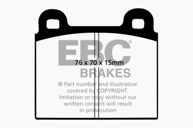 EBC 70-75 Alfa Romeo Montreal 2.6 Redstuff Front Brake Pads - Blais Performance Parts