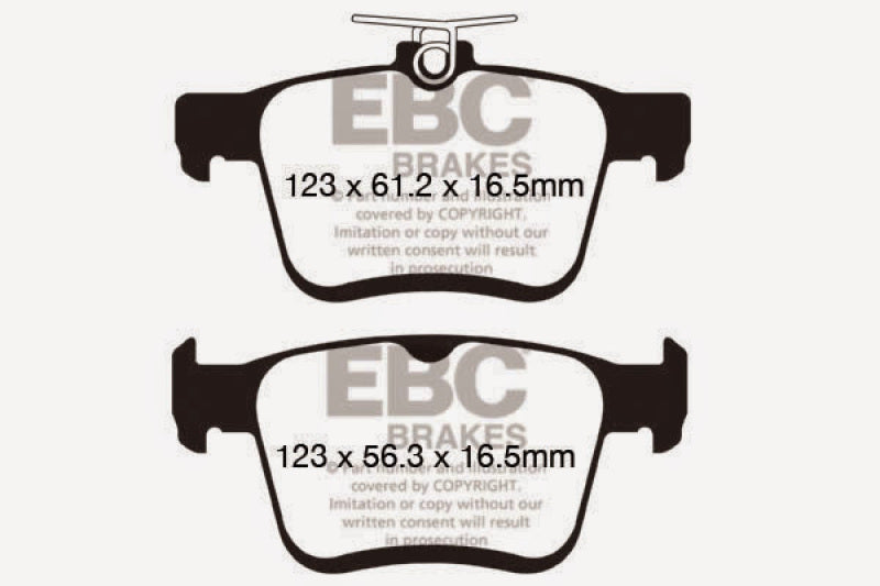 EBC 14+ Audi A3 1.8 Turbo (w/Electronic Parking Brake) Greenstuff Rear Brake Pads - Blais Performance Parts