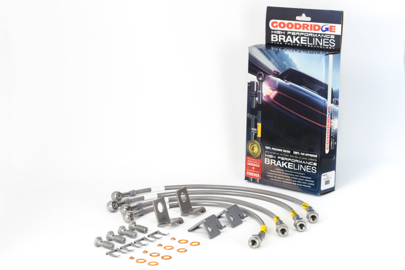 Goodridge 06-13 Chevrolet Corvette Z06/ZR1/Grand Sport Stainless Steel Brake Lines Kit - Blais Performance Parts