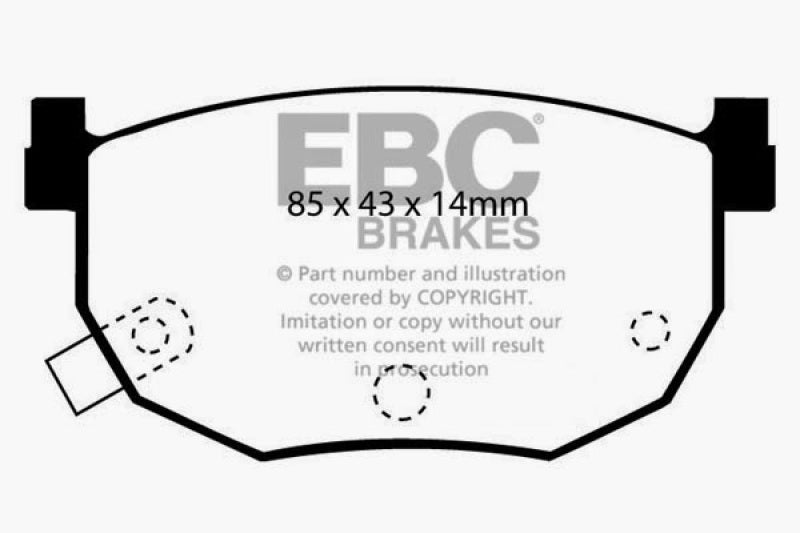 EBC 99-01 Hyundai Elantra 2.0 Redstuff Rear Brake Pads - Blais Performance Parts