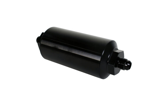 Aeromotive In-Line Filter - (AN-6 Male) 10 Micron Microglass Element Bright Dip Black Finish - Blais Performance Parts