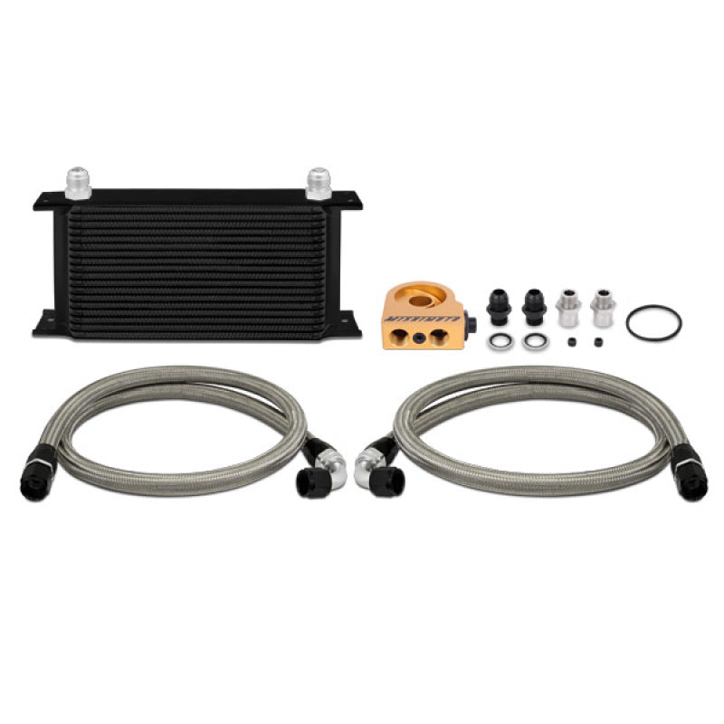 Mishimoto Universal 19 RowThermostatic Oil Cooler Kit - Black - Blais Performance Parts