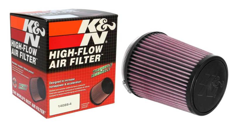 K&N Universal Air Filter 4in Flange / 5-3/8in Base / 4-1/2in Top / 6in Height - Blais Performance Parts