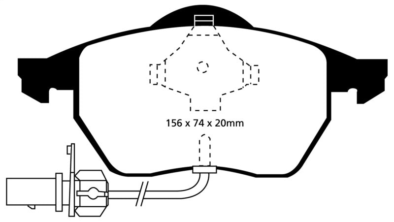 EBC 99-01 Audi A4 1.8 Turbo (B5) Redstuff Front Brake Pads - Blais Performance Parts