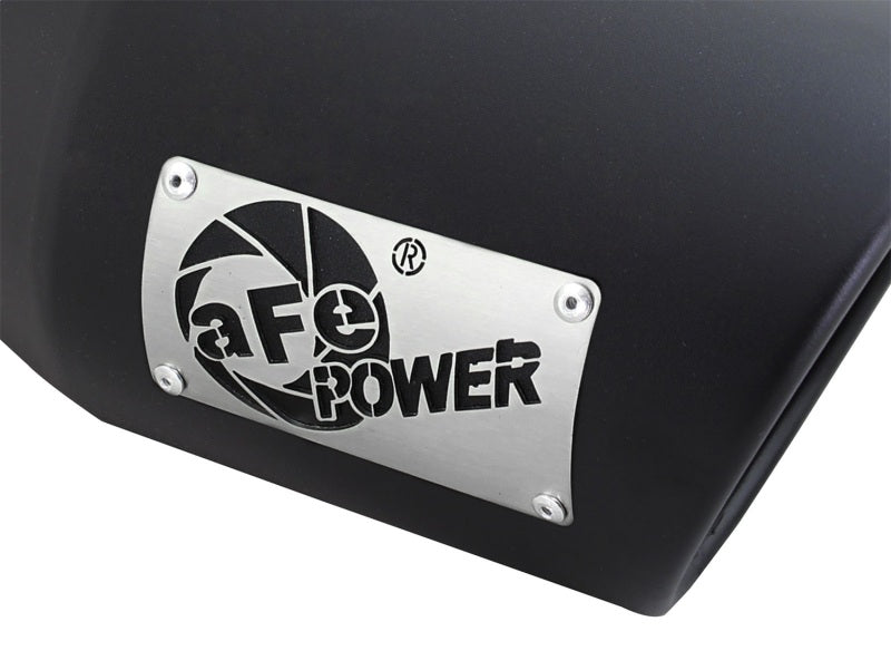 aFe Diesel Exhaust Tip Bolt On Black 4in Inlex x 6in Outlet x 12in - Blais Performance Parts