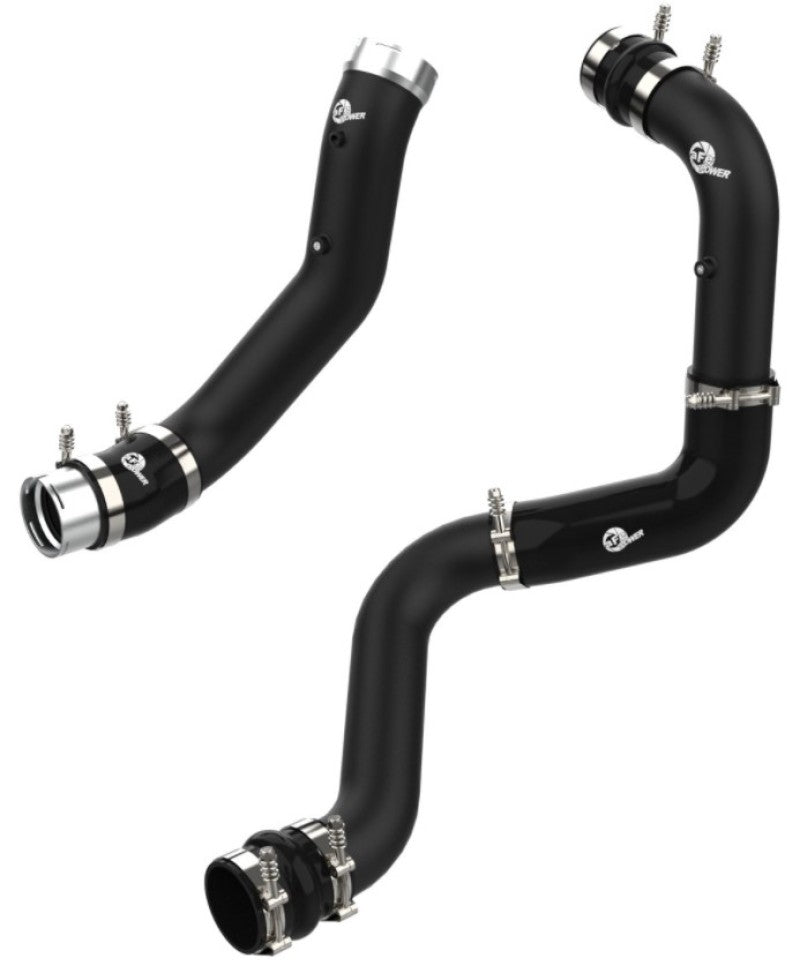 aFe BladeRunner Black 3in Aluminum Charge Pipe Kit 20-21 GM Diesel Trucks V8-6.6L (td) L5P - Blais Performance Parts