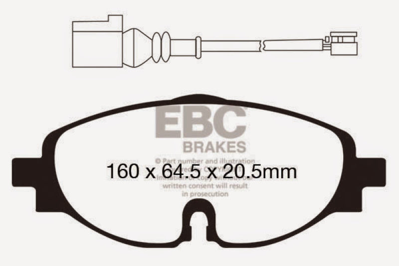 EBC 15-19 Volkswagen GTI (Mk7) Redstuff Front Brake Pads - Blais Performance Parts