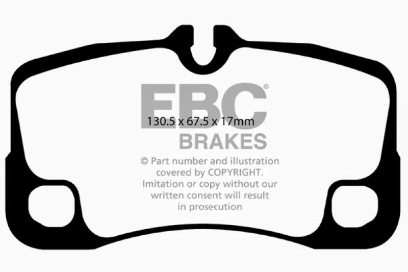 EBC 09-12 Porsche 911 (997) (Cast Iron Rotor only) 3.6 Carrera 2 Yellowstuff Rear Brake Pads - Blais Performance Parts