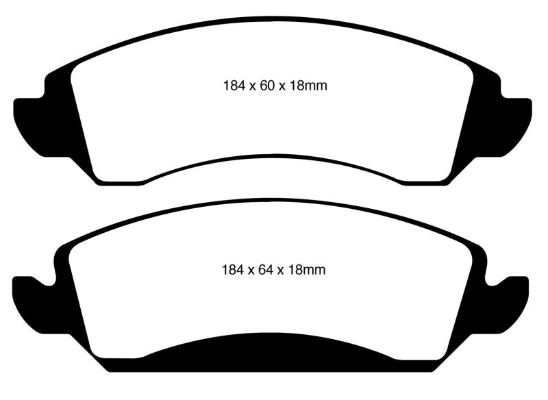 EBC 09-14 Cadillac Escalade 6.0 Hybrid Greenstuff Front Brake Pads - Blais Performance Parts