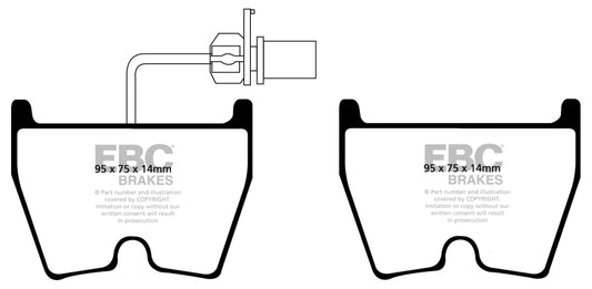 EBC 17-18 Audi RS3 Yellowstuff Front Brake Pads - Blais Performance Parts