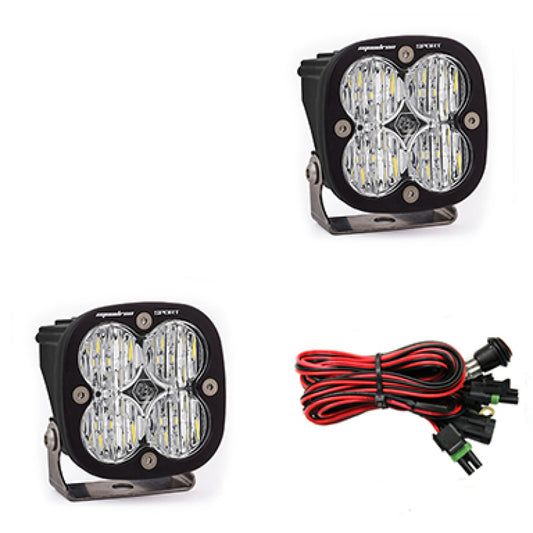 Baja Designs Squadron Sport Wide Cornering Pair LED Light Pods - Clear - Blais Performance Parts