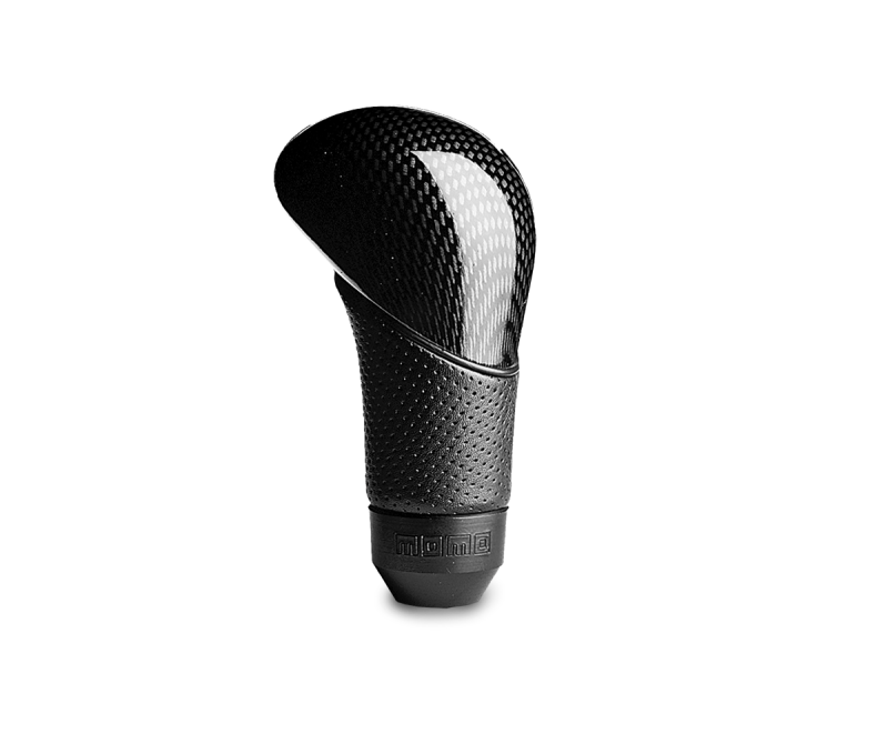 Momo Shadow Shift Knob - Black Airleather, Carbon Effect Insert - Blais Performance Parts