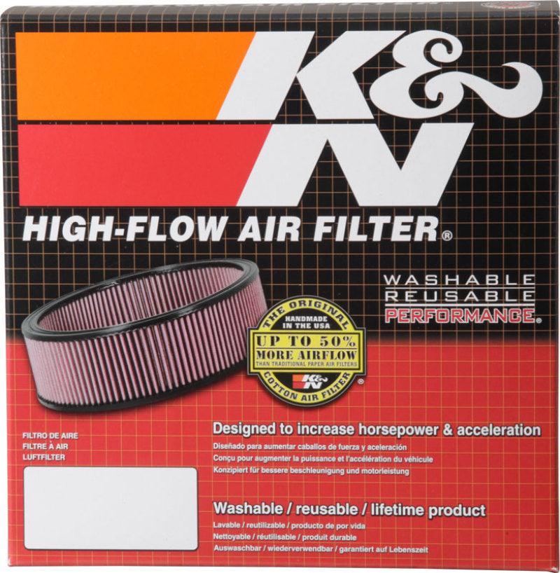 K&N 2-5/8in Flange 7in Diameter 3in Height Round Air Filter Assembly w/ Vent - Blais Performance Parts