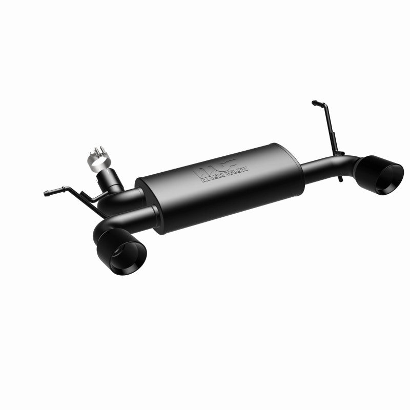 MagnaFlow 07-17 Jeep Wrangler JK 3.8/3.6L Dual Split Rear Exit Black Axle-Back Exhaust - Blais Performance Parts