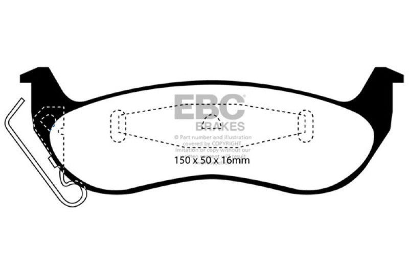 EBC 03+ Ford Crown Victoria 4.6 Redstuff Rear Brake Pads - Blais Performance Parts