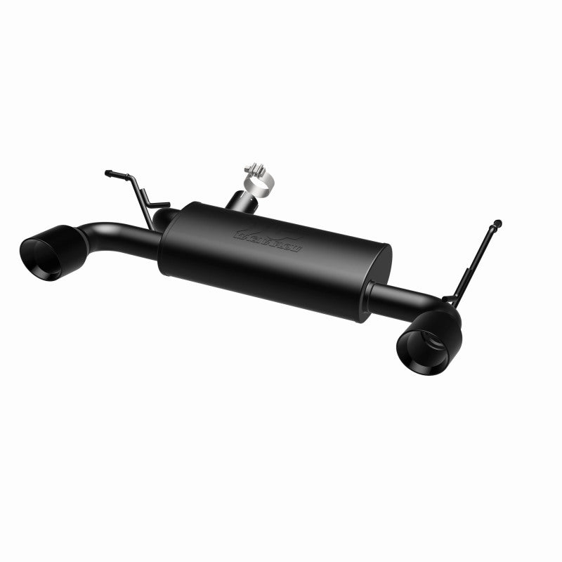 MagnaFlow 07-17 Jeep Wrangler JK 3.8/3.6L Dual Split Rear Exit Black Axle-Back Exhaust - Blais Performance Parts