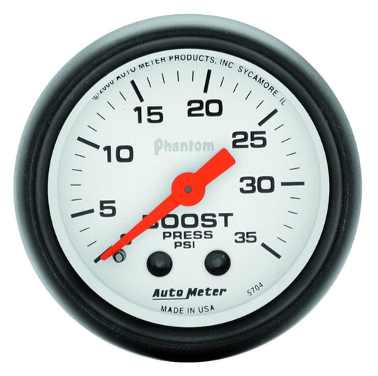 Autometer Phantom 52mm 35 PSI Mechanical Boost Gauge - Blais Performance Parts