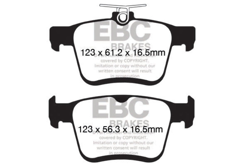 EBC 14+ Audi A3 1.8 Turbo (w/Electronic Parking Brake) Greenstuff Rear Brake Pads - Blais Performance Parts