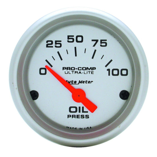 Autometer Ultra-Lite 52mm 0-100 PSI Electronic Oil Pressure Gauge - Blais Performance Parts