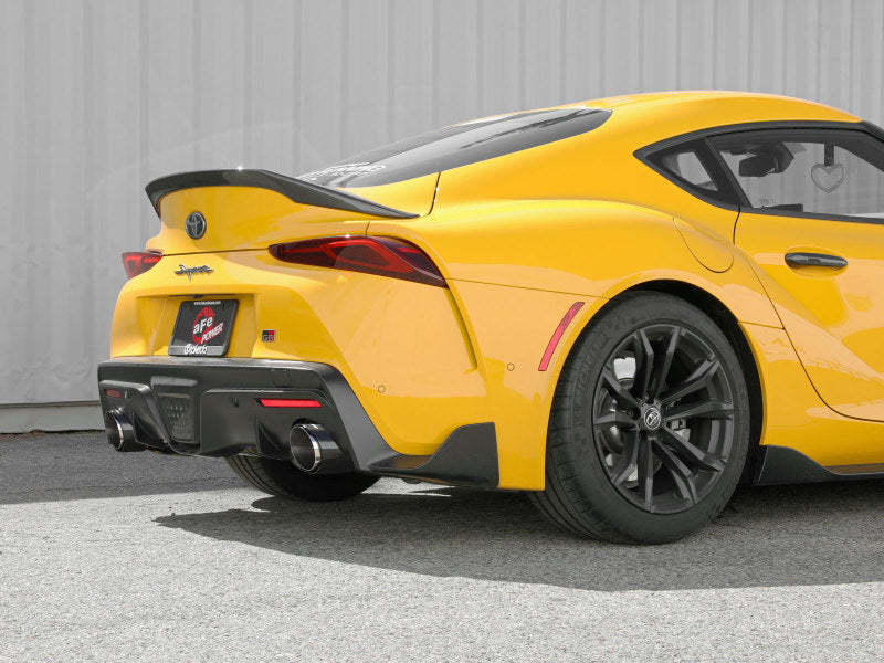 aFe POWER Takeda 2021 Toyota Supra 2.0L (t) 2.5in-3in 304 SS CB Exhaust w/ Carbon Tips - Blais Performance Parts