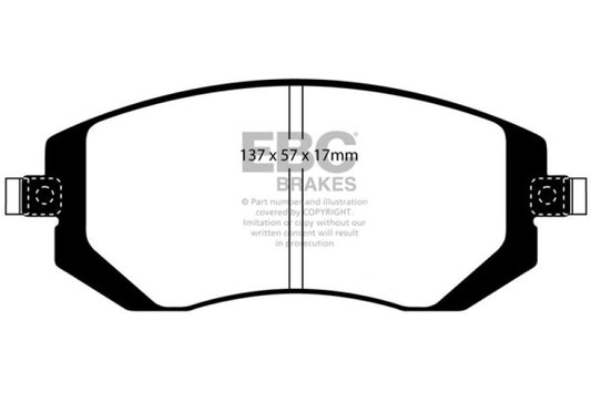EBC 04-06 Saab 9-2X 2.0 Turbo Ultimax2 Front Brake Pads - Blais Performance Parts