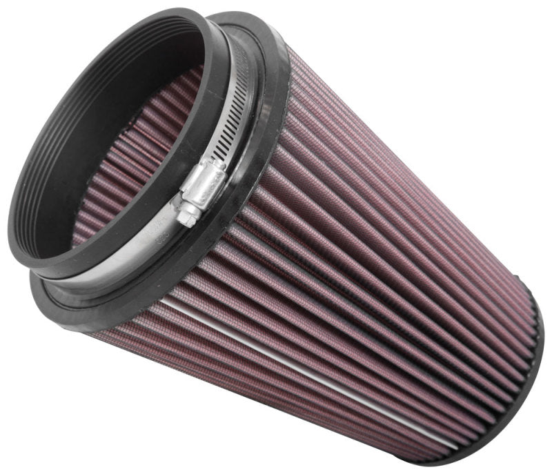 K&N Universal Clamp-On Air Filter 5in FLG / 6-1/2in B / 4-3/8in T / 8-3/4in H - Blais Performance Parts