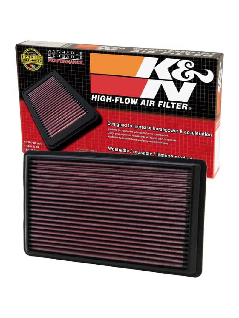 K&N 02-07 WRX/STi Drop In Air Filter 11in O/S Length / 6.563in O/S Width / 1.063in Height - Blais Performance Parts