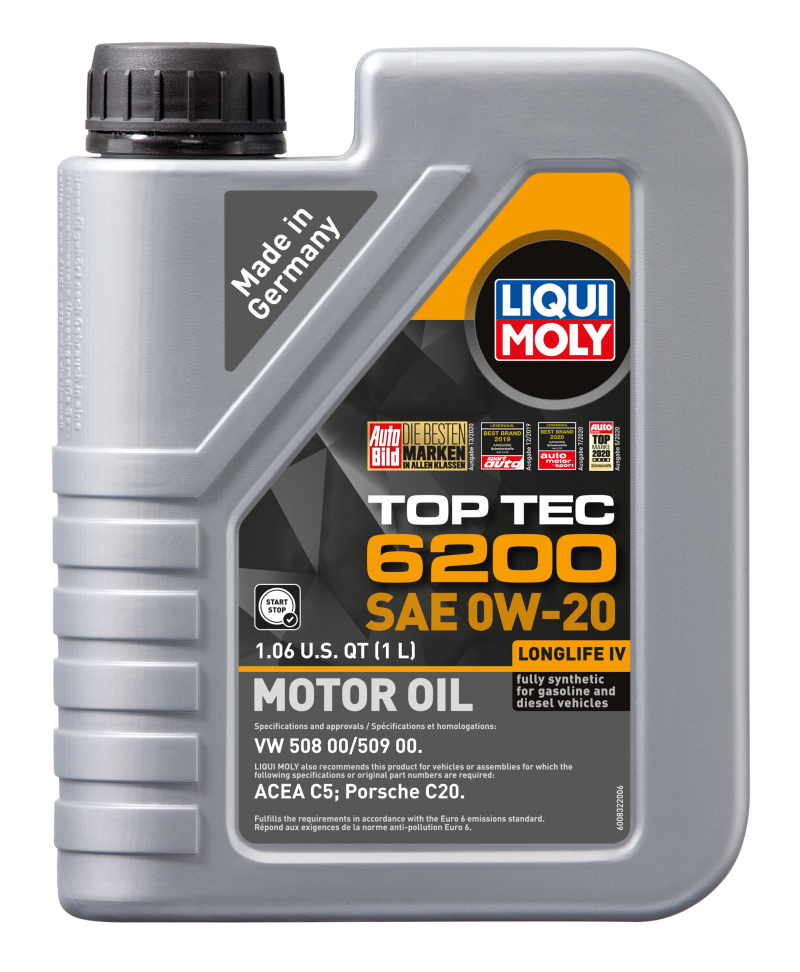 LIQUI MOLY 1L Top Tec 6200 Motor Oil SAE 0W20 - Blais Performance Parts