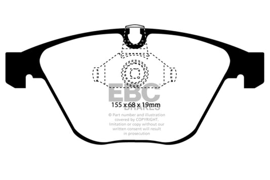 EBC 08-10 BMW M3 4.0 (E90) Redstuff Front Brake Pads - Blais Performance Parts