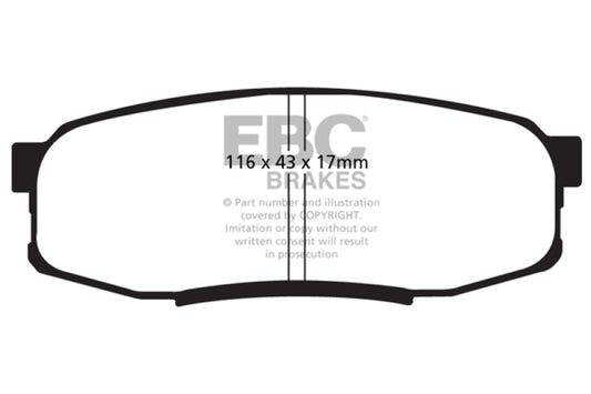 EBC 08+ Lexus LX570 5.7 Yellowstuff Rear Brake Pads - Blais Performance Parts