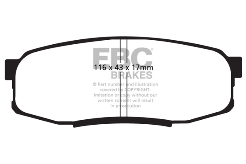 EBC 08+ Lexus LX570 5.7 Greenstuff Rear Brake Pads - Blais Performance Parts