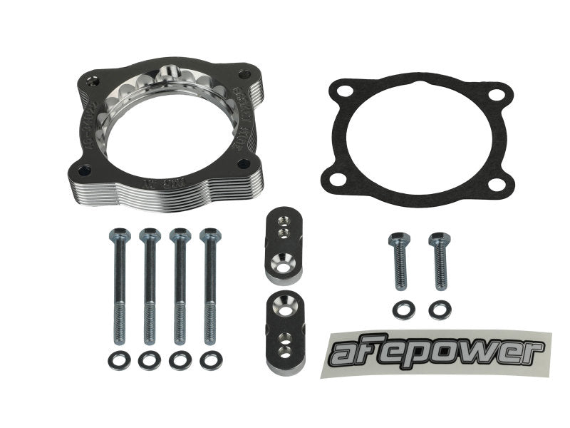 aFe 02-09 Chevrolet Trailblazer/ 02-09 GMC Envoy L6 4.2L Silver Bullet Throttle Body Spacer - Silver - Blais Performance Parts