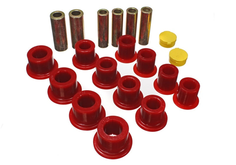 Energy Suspension 00-04 Ford Excursion 4WD / 99-04 F250/F350 4WD Red Front Leaf Spring Bushing Set - Blais Performance Parts