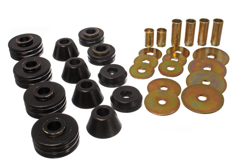 Energy Suspension 73-80 GM 1/2 Ton C-10/C1500 Pick Up 2WD Black Body (Cab) Mount Set - Blais Performance Parts