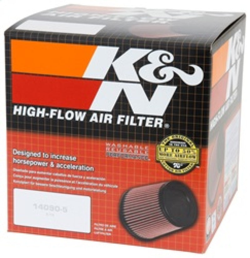 K&N Filter Universal Rubber Filter 3in Flange ID 6in Base OD 5.125in Top OD 5in Height - Blais Performance Parts