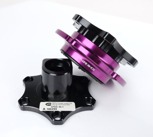 NRG Quick Release SFI SPEC 42.1 - Shiny Black Body / Shiny Purple Ring - Blais Performance Parts