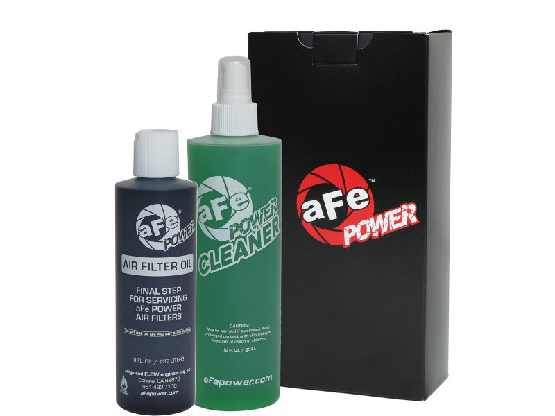 aFe Air Filter Restore Kit (8oz Squeeze Oil & 12oz Spray Cleaner) - Black - Blais Performance Parts