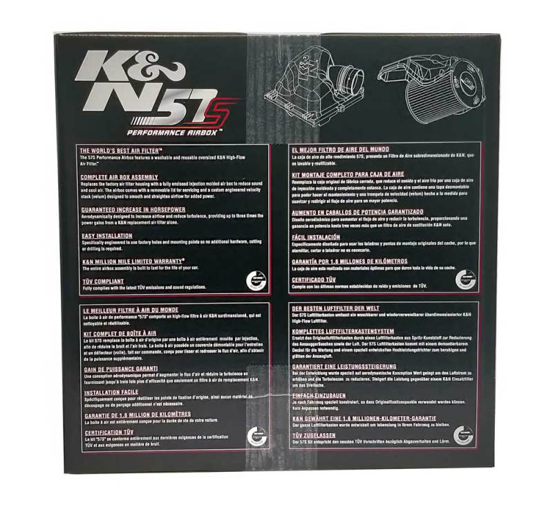 K&N Performance Intake Kit  for Ford C-Max/Focus II / Volvo C30/S40/V40/V50/V70 / Mazda 3/5 - Blais Performance Parts