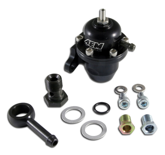 AEM 96-97 Acura CL / 94-97 Accord / 96-00 Civic Ex Black Adjustable Fuel Pressure Regulator - Blais Performance Parts